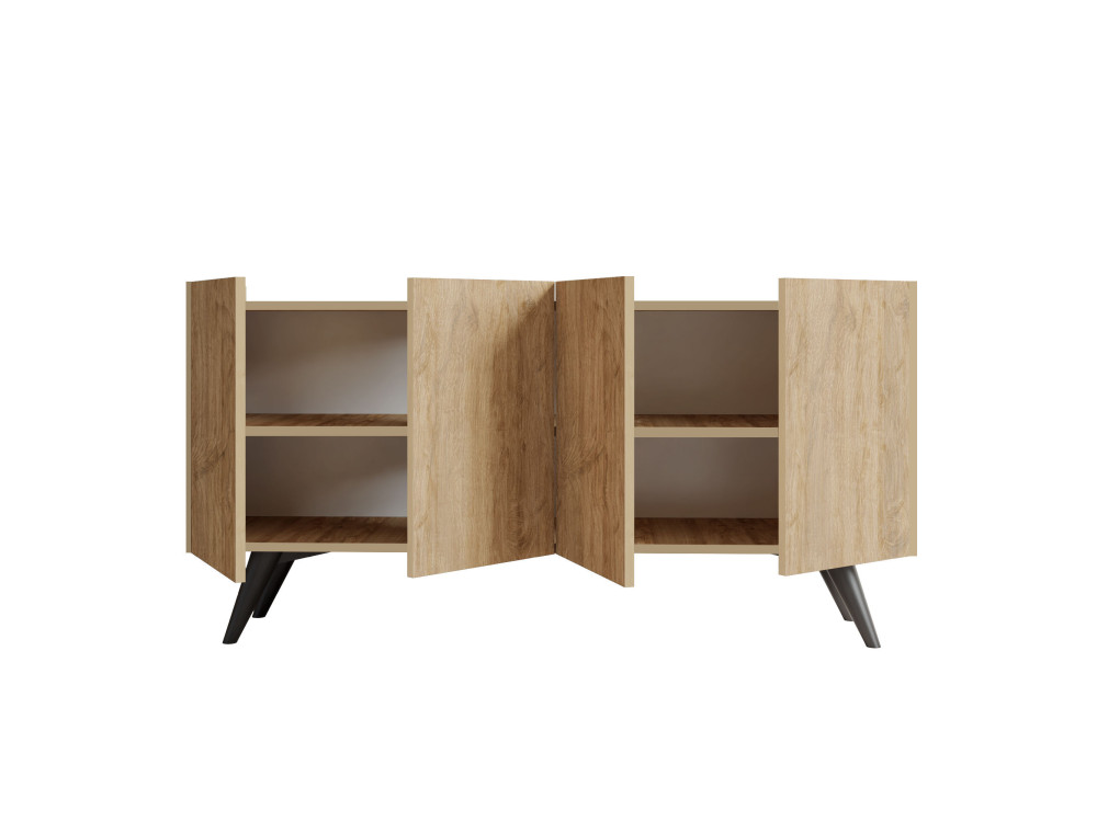 Pekin" wooden sideboard - 150 x 40 x 76 cm - Brown