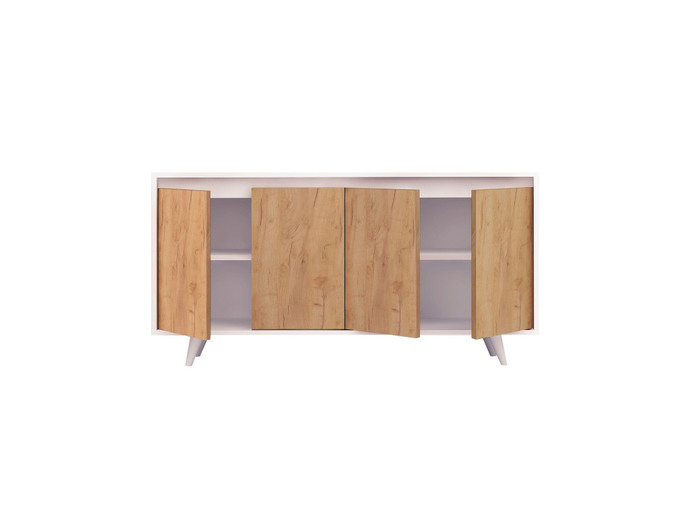 Nossa" wooden sideboard - 140 x 40 x 86 cm - Brown