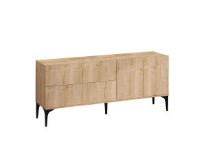 Laika" wooden sideboard - 180 x 40 x 80 cm - Beige