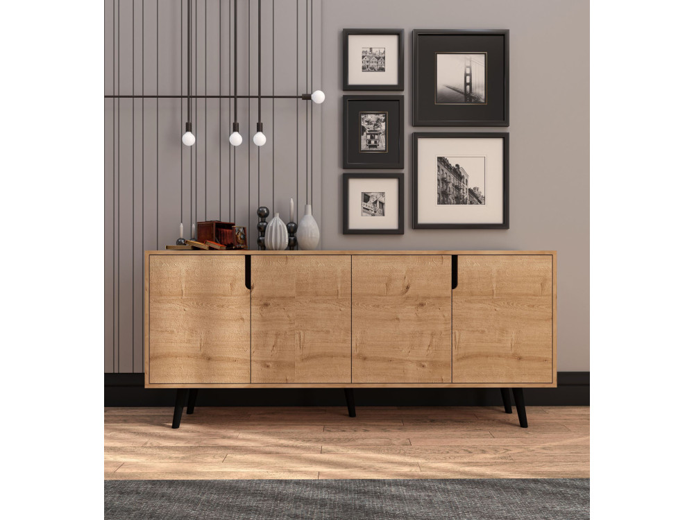 Latina" wooden sideboard - 180 x 45 x 80 cm - Light brown