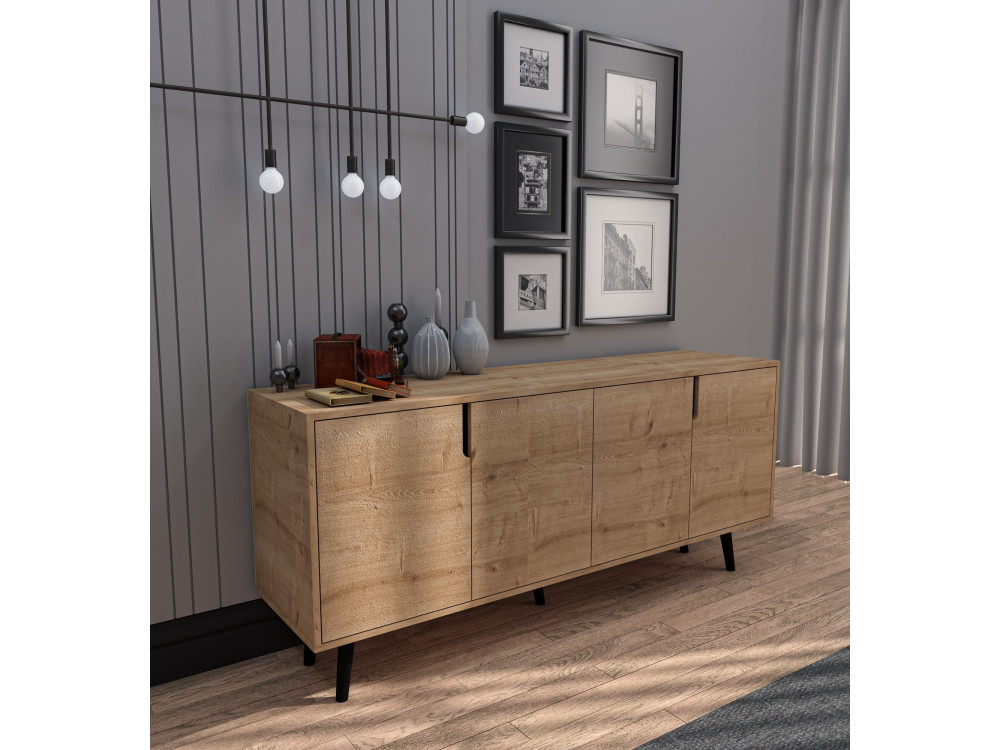 Latina" wooden sideboard - 180 x 45 x 80 cm - Light brown