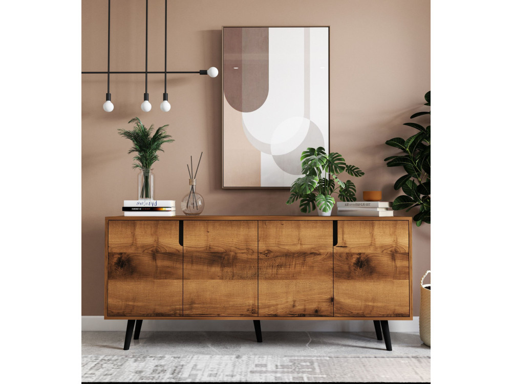 Latina" wooden sideboard - 180 x 45 x 80 cm - Brown