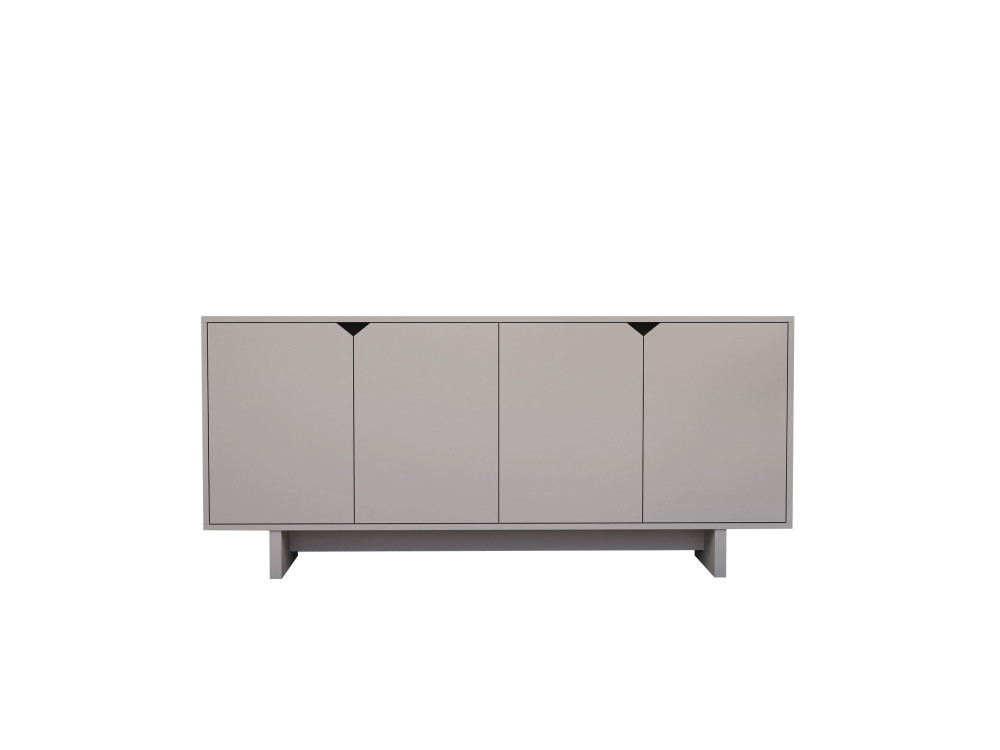 Oz" wooden sideboard - 180 x 40 x 81 cm - Beige