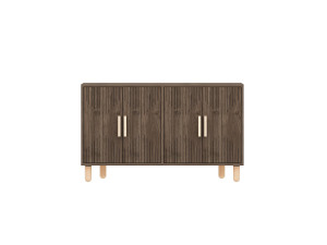 Roger" wooden sideboard - 120 x 30 x 74 cm - Brown