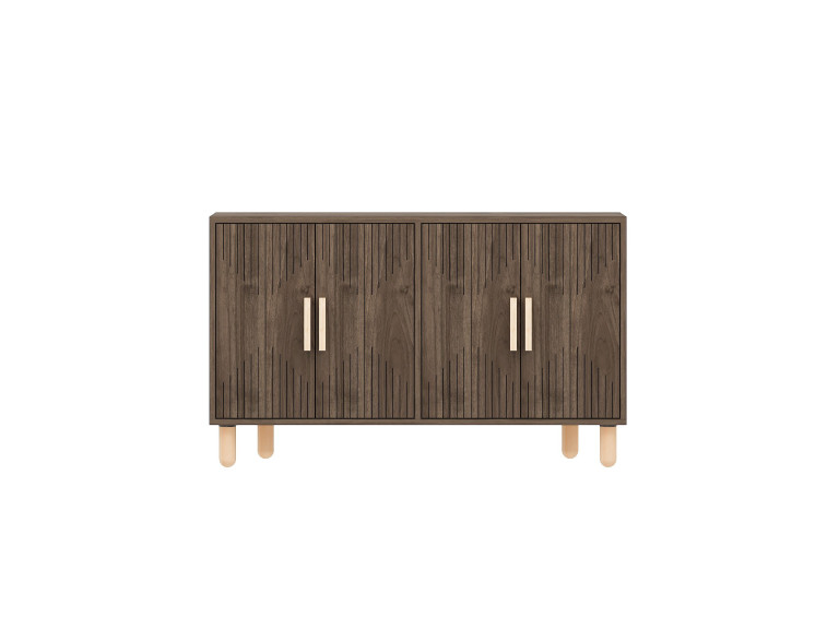 Roger" wooden sideboard - 120 x 30 x 74 cm - Brown