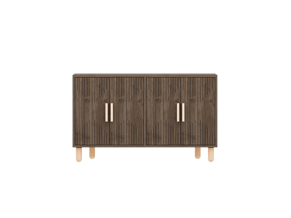 Roger" wooden sideboard - 120 x 30 x 74 cm - Brown