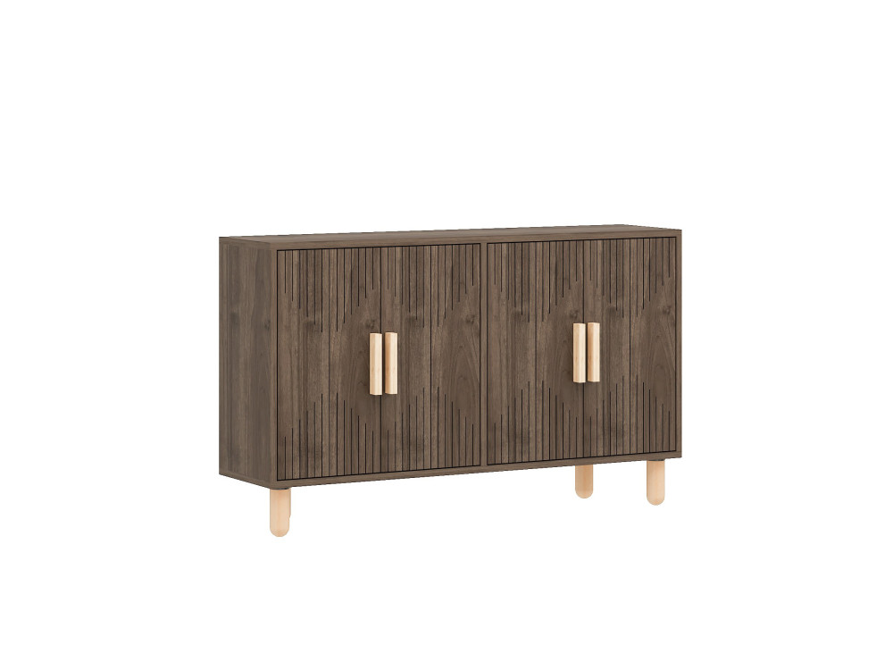 Roger" wooden sideboard - 120 x 30 x 74 cm - Brown
