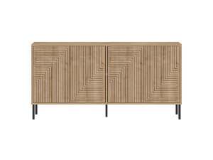 Evolet" wooden sideboard - 150 x 36 x 75 cm - Beige