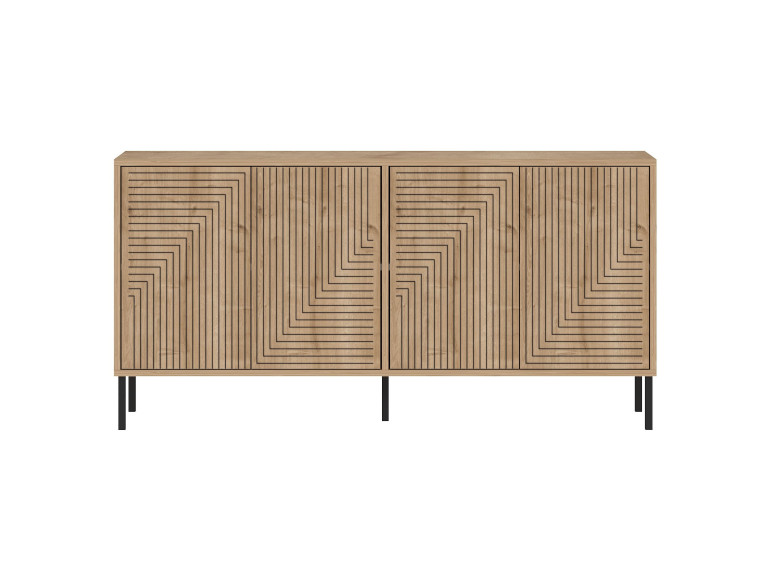 Evolet" wooden sideboard - 150 x 36 x 75 cm - Beige