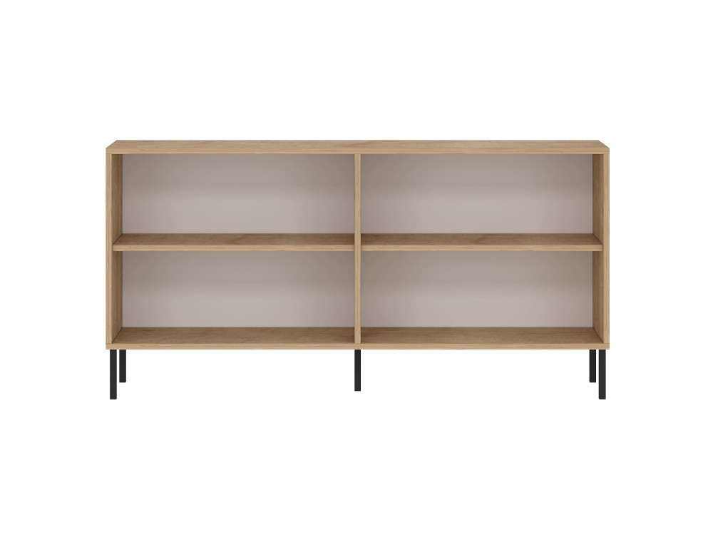 Evolet" wooden sideboard - 150 x 36 x 75 cm - Beige
