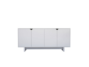 Doruk" wooden sideboard - 180 x 40 x 81 cm - White