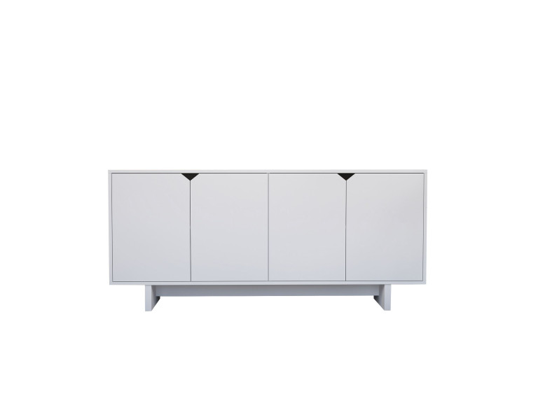 Doruk" wooden sideboard - 180 x 40 x 81 cm - White
