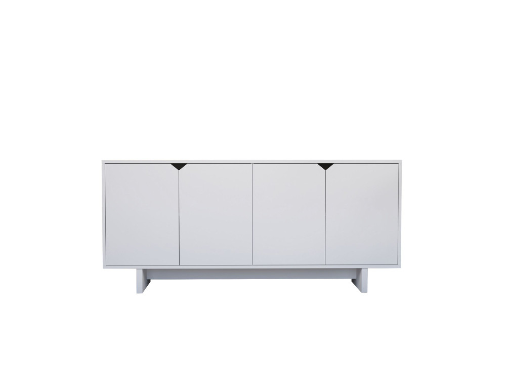 Doruk" wooden sideboard - 180 x 40 x 81 cm - White