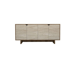 Istemi" wooden sideboard - 180 x 40 x 81 cm - Travertine