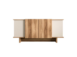 Diana" wooden sideboard - 180 x 40 x 81 cm - Beige