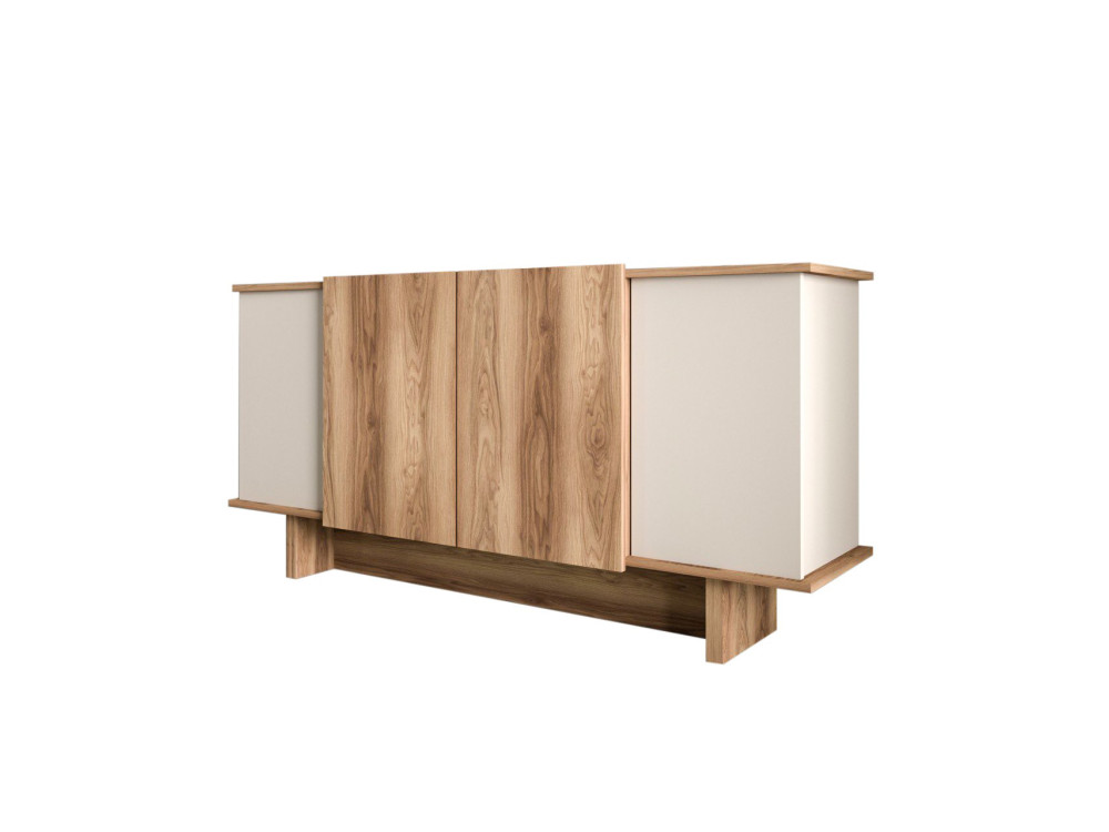 Diana" wooden sideboard - 180 x 40 x 81 cm - Beige
