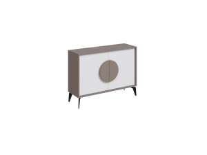 Gora" wooden sideboard - 110 x 36 x 82 cm - Light mocha brown