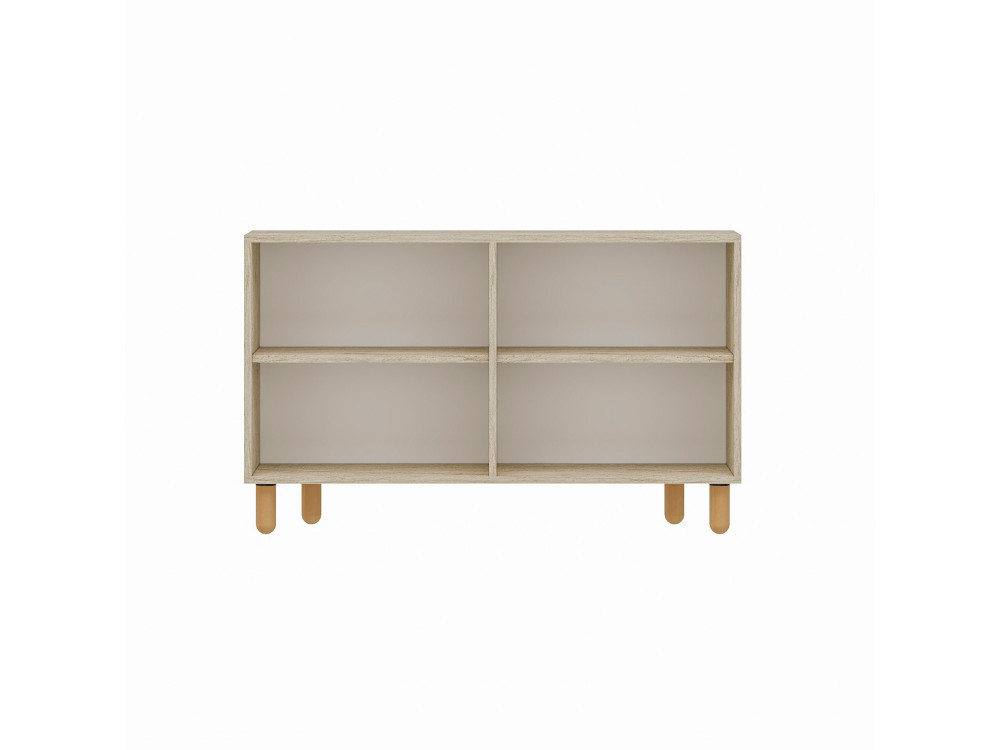 Rodney" wooden sideboard - 120 x 30 x 74 cm - Travertine
