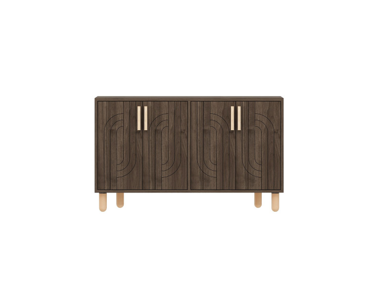 Rodney" wooden sideboard - 120 x 30 x 74 cm - Brown