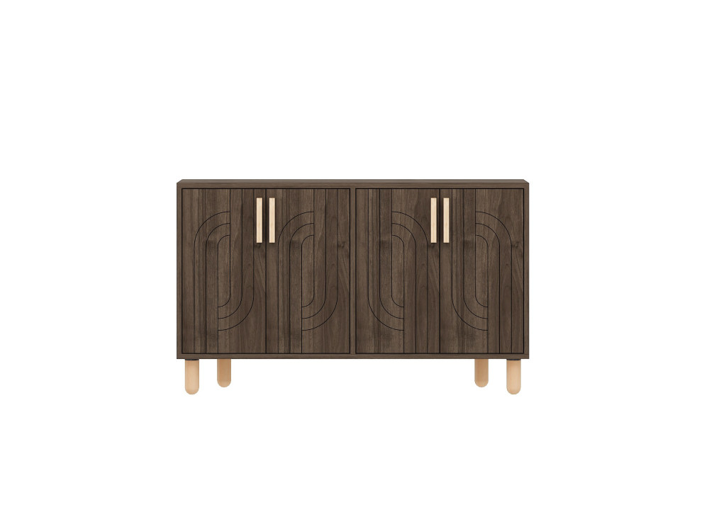 Rodney" wooden sideboard - 120 x 30 x 74 cm - Brown
