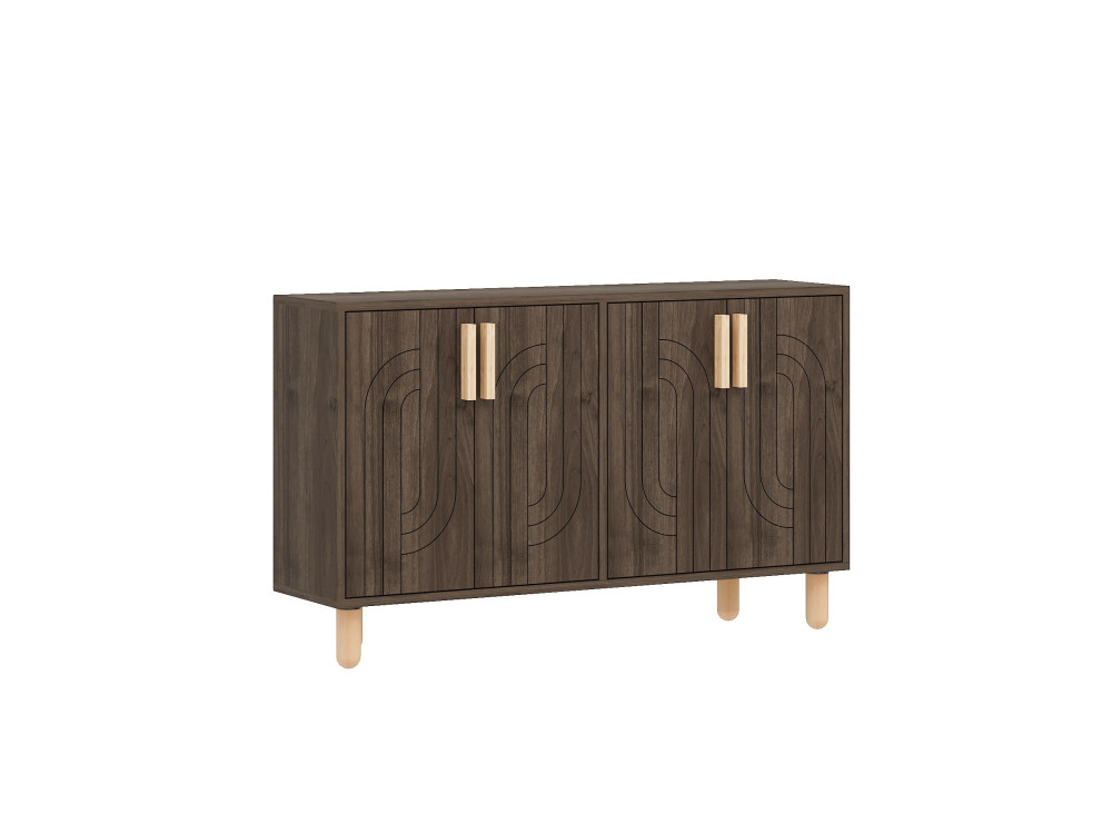 Rodney" wooden sideboard - 120 x 30 x 74 cm - Brown