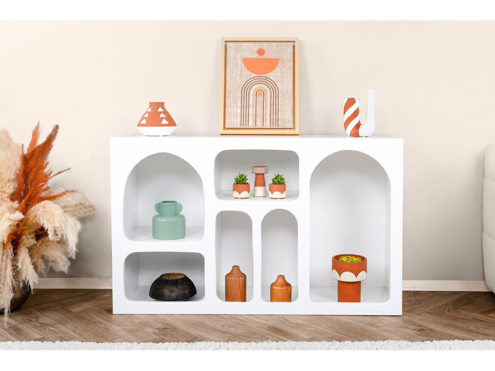 Liva" wooden sideboard - 120 x 37 x 74 cm - White