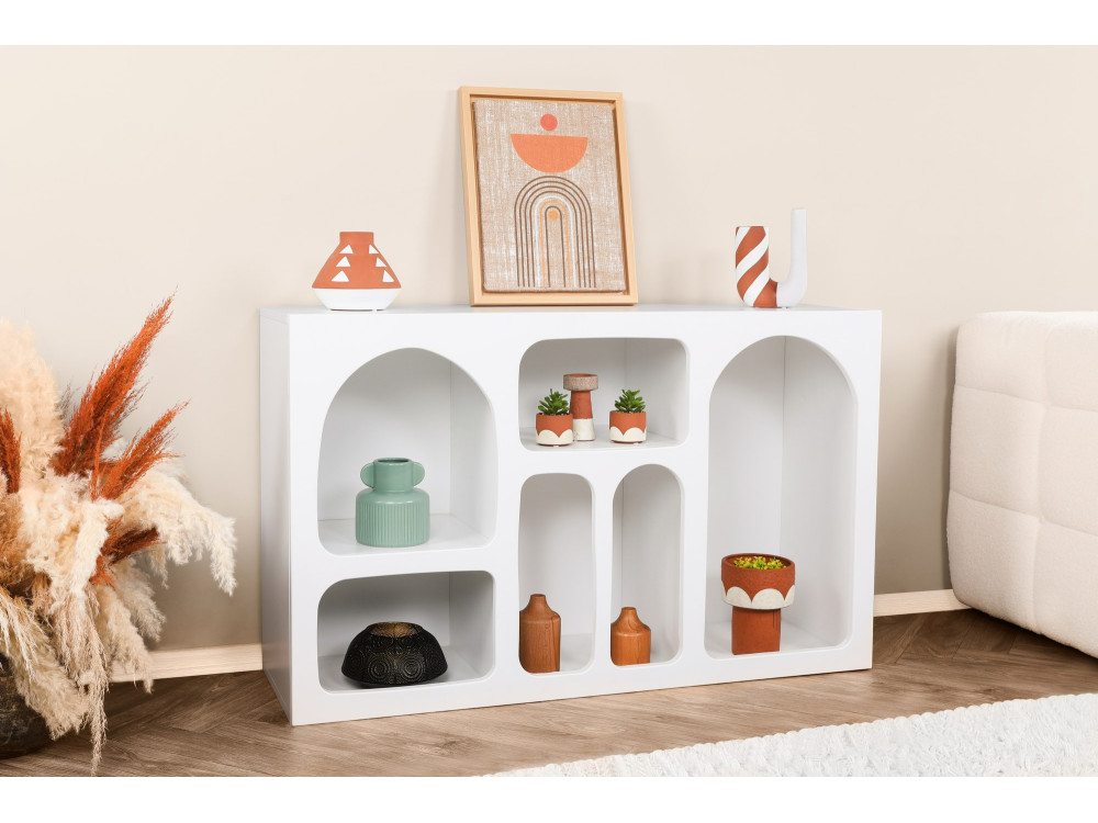Liva" wooden sideboard - 120 x 37 x 74 cm - White