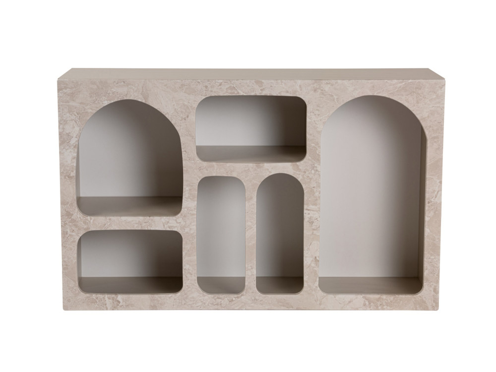 Liva" wooden sideboard - 120 x 37 x 74 cm - Travertine