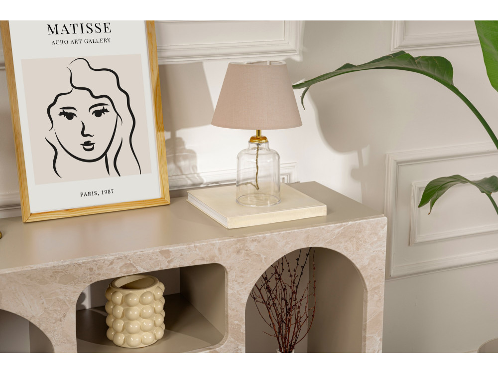 Liva" wooden sideboard - 120 x 37 x 74 cm - Travertine