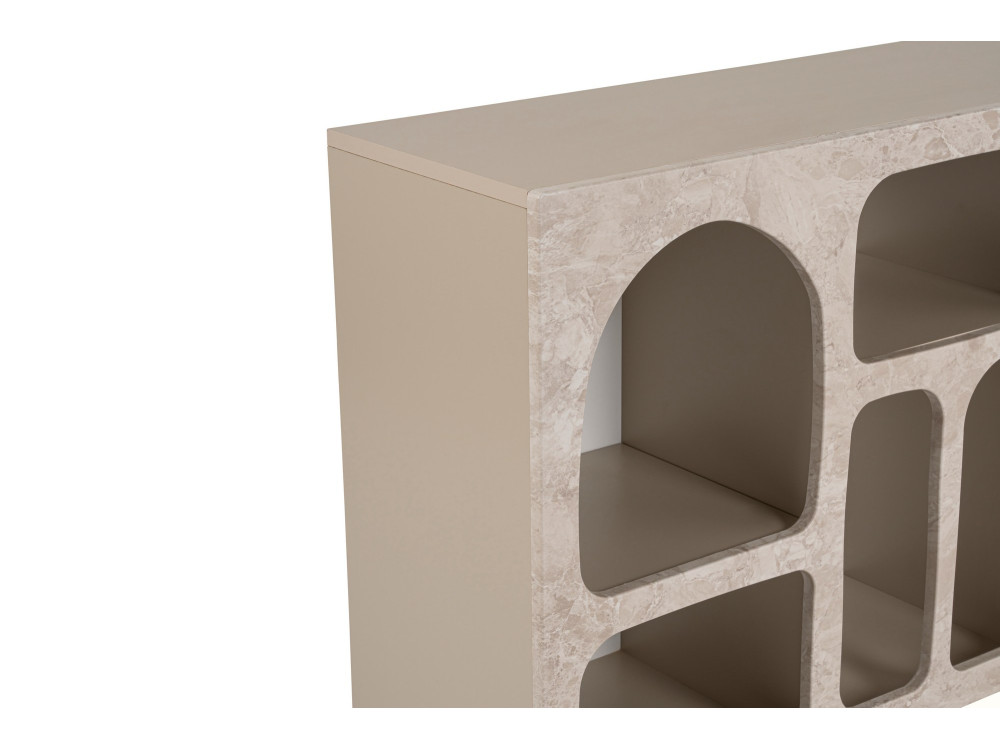 Liva" wooden sideboard - 120 x 37 x 74 cm - Travertine