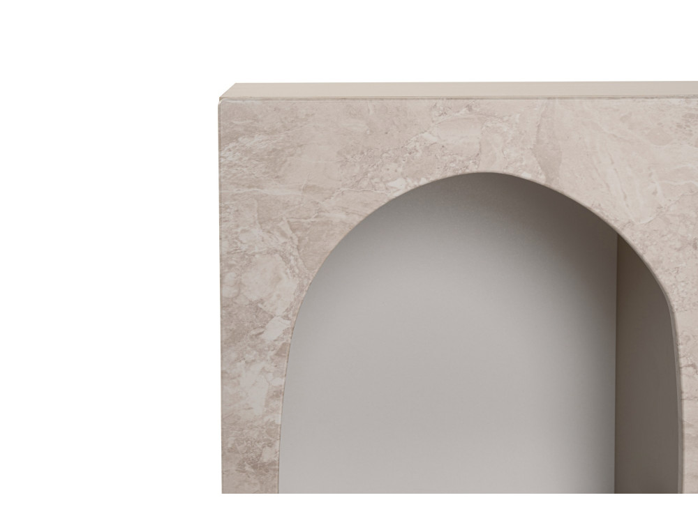 Liva" wooden sideboard - 120 x 37 x 74 cm - Travertine