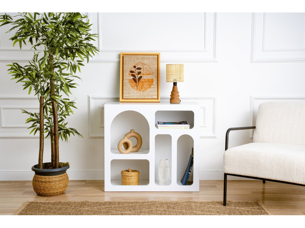 Lessa" wooden sideboard - 80 x 37 x 74 cm - White