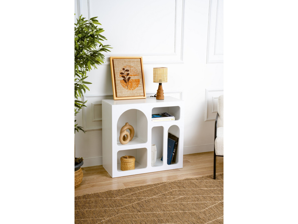 Lessa" wooden sideboard - 80 x 37 x 74 cm - White