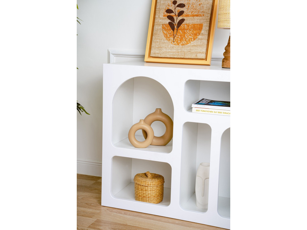 Lessa" wooden sideboard - 80 x 37 x 74 cm - White