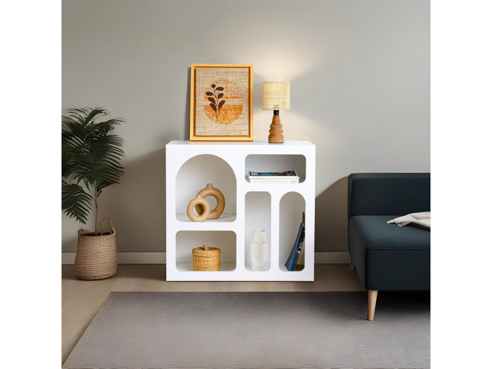 Lessa" wooden sideboard - 80 x 37 x 74 cm - White