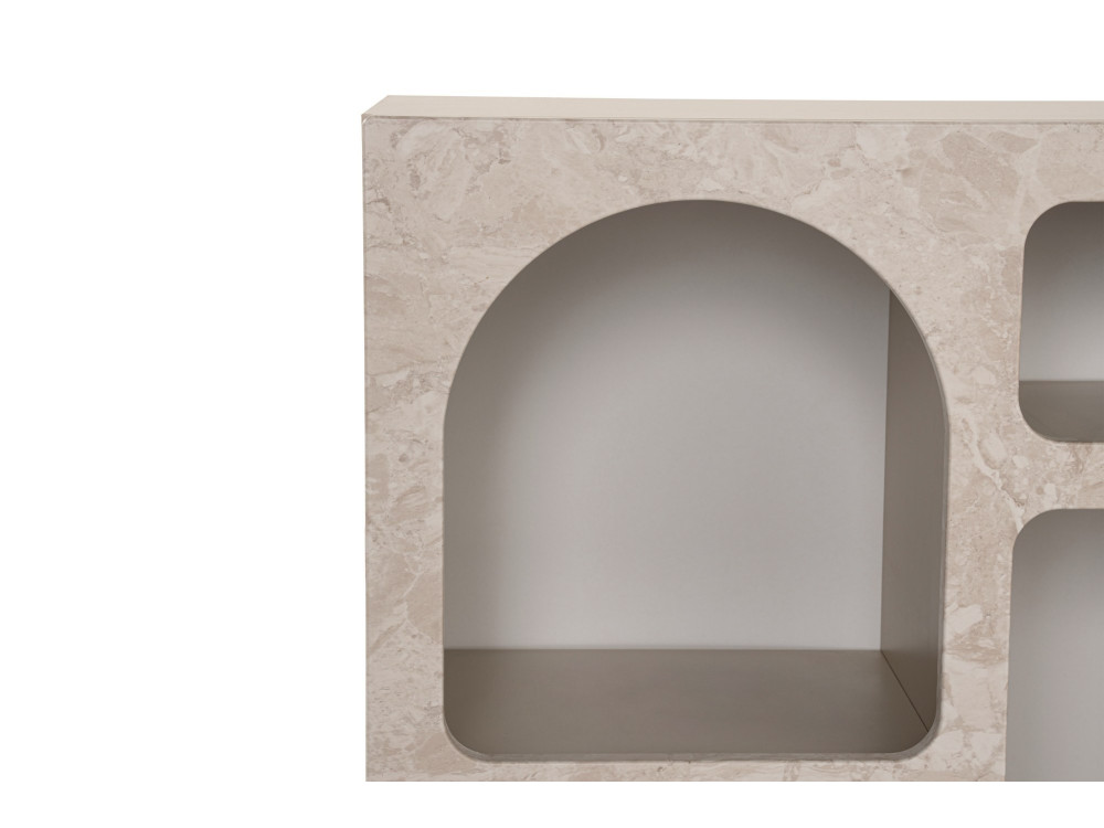 Lessa" wooden sideboard - 80 x 37 x 74 cm - Travertine