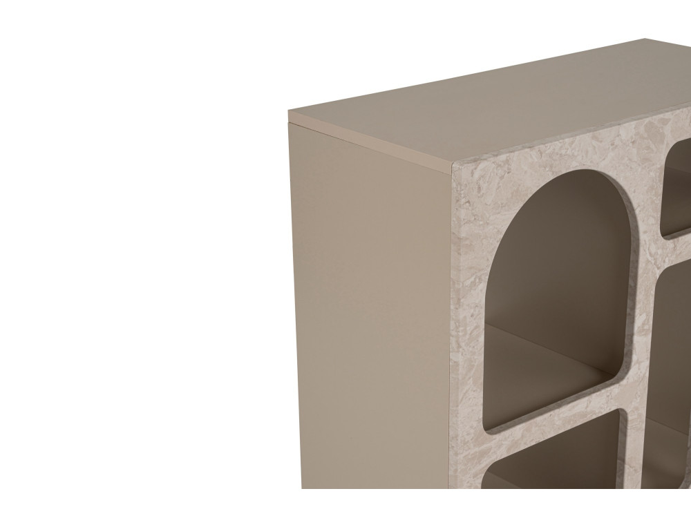 Lessa" wooden sideboard - 80 x 37 x 74 cm - Travertine