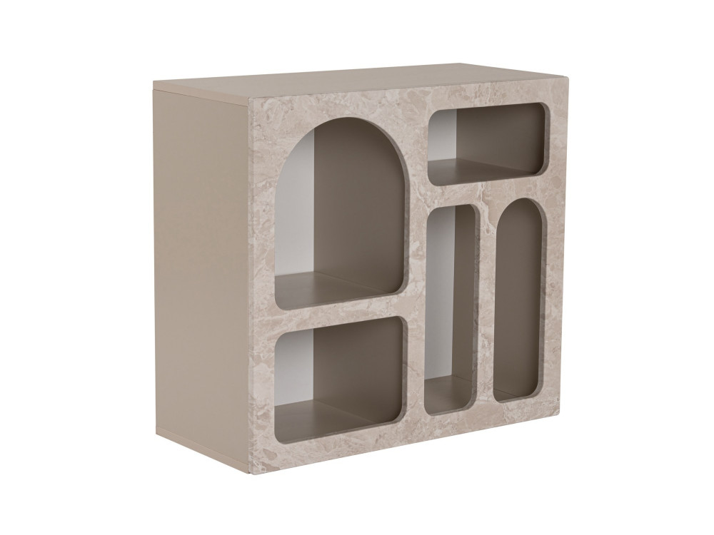 Lessa" wooden sideboard - 80 x 37 x 74 cm - Travertine