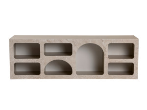 Ferlis" wooden sideboard - 160 x 40 x 51 cm - Travertine