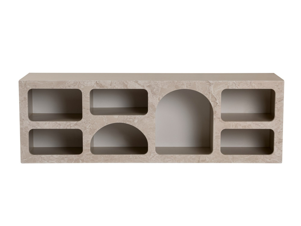 Ferlis" wooden sideboard - 160 x 40 x 51 cm - Travertine