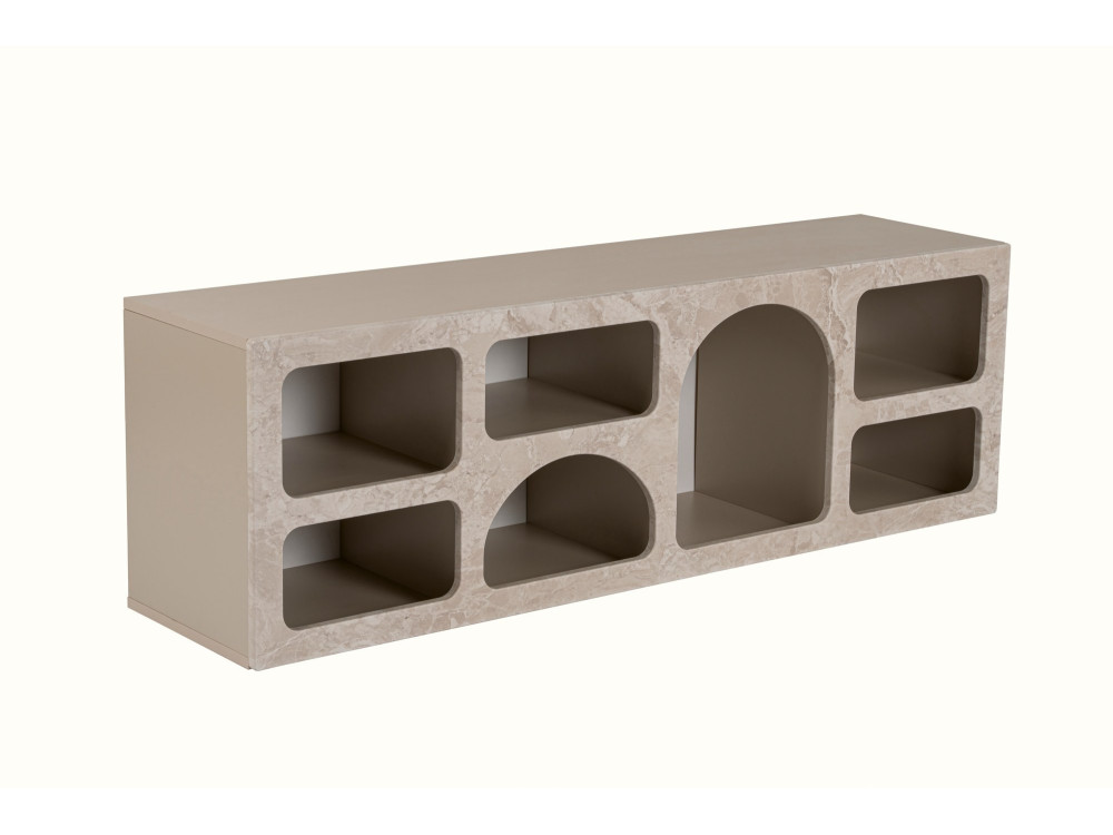 Ferlis" wooden sideboard - 160 x 40 x 51 cm - Travertine