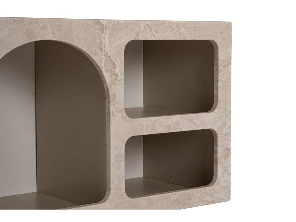 Ferlis" wooden sideboard - 160 x 40 x 51 cm - Travertine