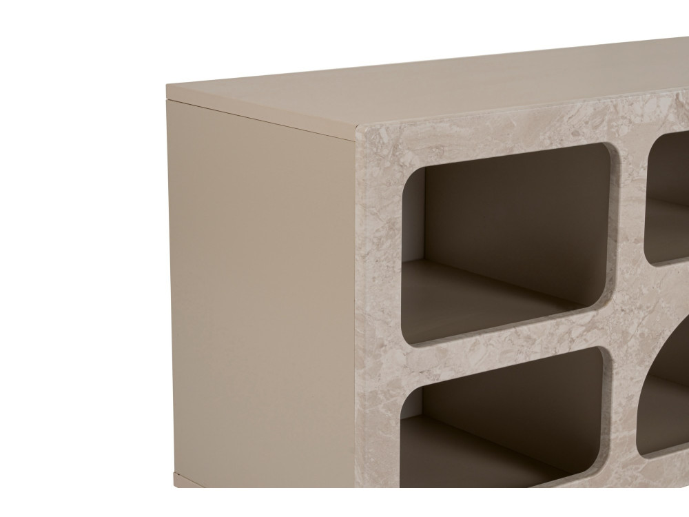 Ferlis" wooden sideboard - 160 x 40 x 51 cm - Travertine