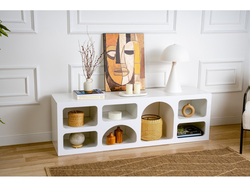 Ferlis" wooden sideboard - 160 x 40 x 51 cm - White