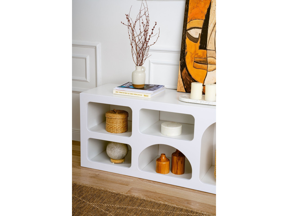 Ferlis" wooden sideboard - 160 x 40 x 51 cm - White