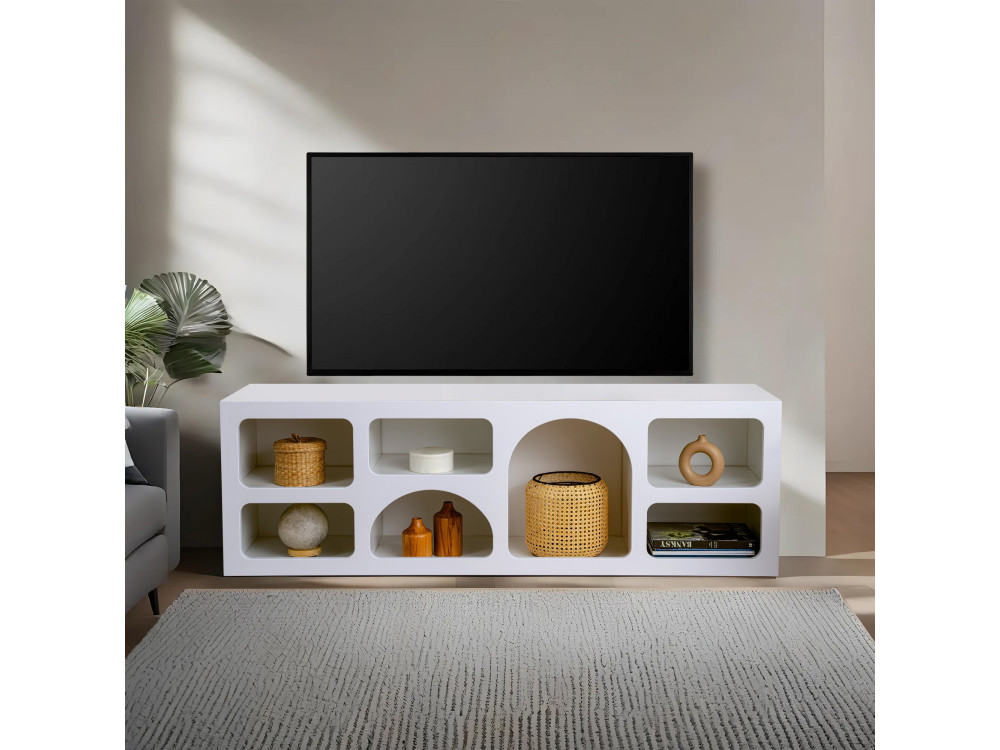Ferlis" wooden sideboard - 160 x 40 x 51 cm - White