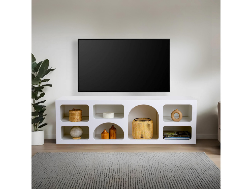 Ferlis" wooden sideboard - 160 x 40 x 51 cm - White