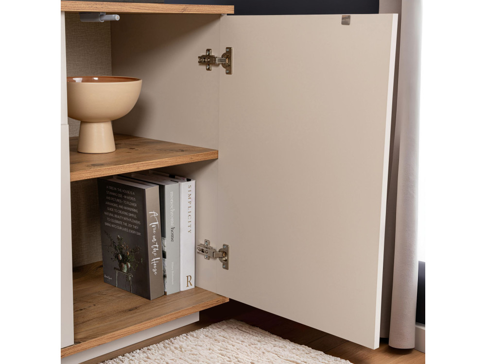 Arista" wooden sideboard - 180 x 44 x 75 cm - Beige