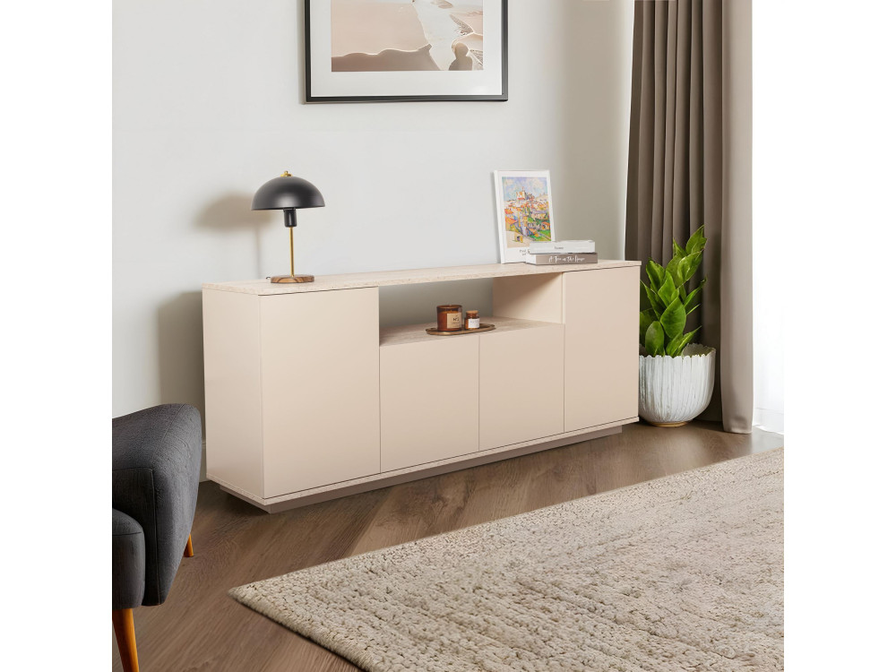 Arista" wooden console 180 x 44.5 x 75 cm - Mink