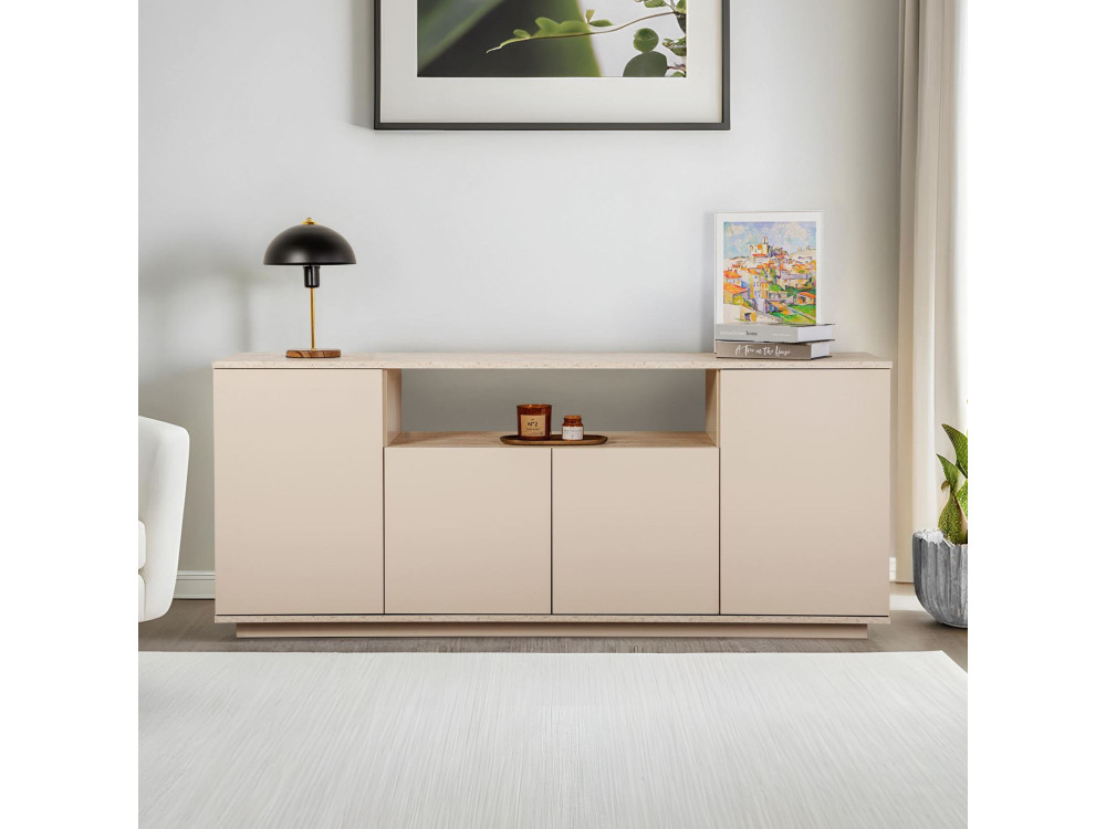 Arista" wooden console 180 x 44.5 x 75 cm - Mink